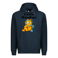 Navy i hate monday Premium Hoodie - FloraArt
