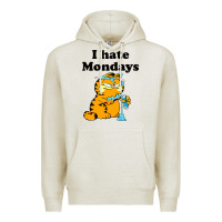Oatmeal Heather i hate monday Premium Hoodie - FloraArt