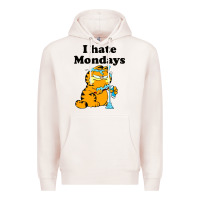 Pale Pink i hate monday Premium Hoodie - FloraArt
