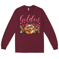 Burgundy golden retriever mom Long Sleeve Tee - Artiststas