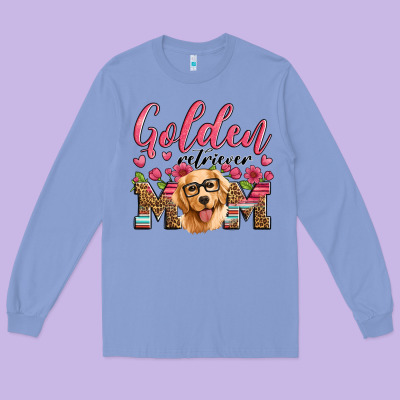 Golden Retriever Mom Long Sleeve Tee Designed By Artiststas