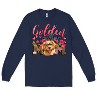 Navy golden retriever mom Long Sleeve Tee - Artiststas