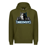 Army Green timberwolves Premium Hoodie - FloraArt