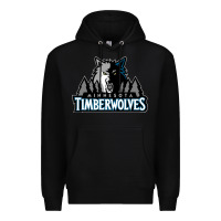 Black timberwolves Premium Hoodie - FloraArt