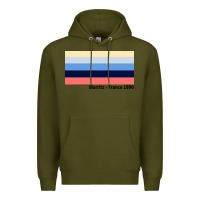 Army Green biarritz france 1990 Premium Hoodie - FloraArt