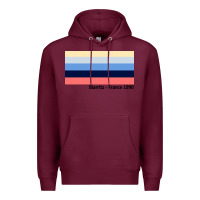 Burgundy biarritz france 1990 Premium Hoodie - FloraArt