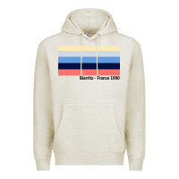 Oatmeal Heather biarritz france 1990 Premium Hoodie - FloraArt
