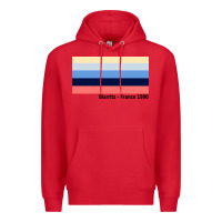 Red biarritz france 1990 Premium Hoodie - FloraArt