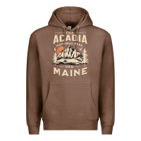 Chestnut acadia national park maine nature hike outdoors vintage t shirt Premium Hoodie - ArtMosaic