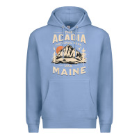 Colony Blue acadia national park maine nature hike outdoors vintage t shirt Premium Hoodie - ArtMosaic