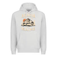 Dove Grey acadia national park maine nature hike outdoors vintage t shirt Premium Hoodie - ArtMosaic