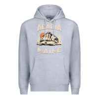 Heather Grey acadia national park maine nature hike outdoors vintage t shirt Premium Hoodie - ArtMosaic