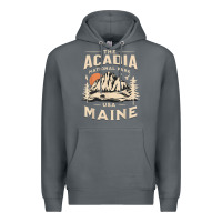 Rock acadia national park maine nature hike outdoors vintage t shirt Premium Hoodie - ArtMosaic