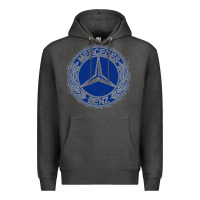 Charcoal Heather white amg Premium Hoodie - ArtMosaic