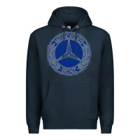Navy white amg Premium Hoodie - ArtMosaic