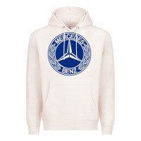 Pale Pink white amg Premium Hoodie - ArtMosaic