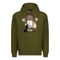 Army Green Detective Sheep Lamb Spy Investigator Farmer Sheep Lover 53 Premium Hoodie - ArtMosaic