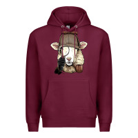 Burgundy Detective Sheep Lamb Spy Investigator Farmer Sheep Lover 53 Premium Hoodie - ArtMosaic