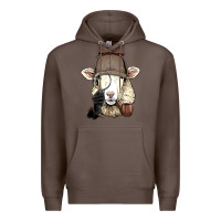 Coffee Detective Sheep Lamb Spy Investigator Farmer Sheep Lover 53 Premium Hoodie - ArtMosaic