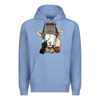 Colony Blue Detective Sheep Lamb Spy Investigator Farmer Sheep Lover 53 Premium Hoodie - ArtMosaic