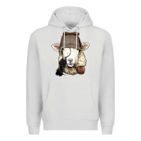 Dove Grey Detective Sheep Lamb Spy Investigator Farmer Sheep Lover 53 Premium Hoodie - ArtMosaic