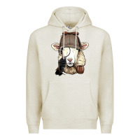 Oatmeal Heather Detective Sheep Lamb Spy Investigator Farmer Sheep Lover 53 Premium Hoodie - ArtMosaic