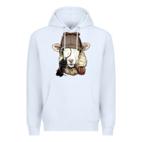 White Detective Sheep Lamb Spy Investigator Farmer Sheep Lover 53 Premium Hoodie - ArtMosaic