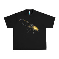 Black Hercules Beetle Side Urban Heavy Tee - LillyAllenDesigns