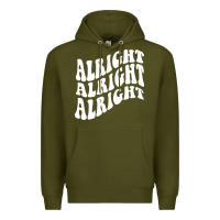 Army Green alright alright alright Premium Hoodie - ArtMosaic