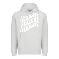 Dove Grey alright alright alright Premium Hoodie - ArtMosaic