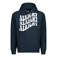 Navy alright alright alright Premium Hoodie - ArtMosaic