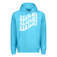 Ocean Blue alright alright alright Premium Hoodie - ArtMosaic