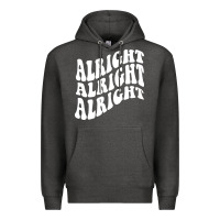 Charcoal Heather alright alright alright Premium Hoodie - ArtMosaic