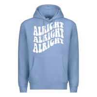 Colony Blue alright alright alright Premium Hoodie - ArtMosaic