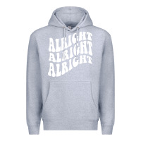 Heather Grey alright alright alright Premium Hoodie - ArtMosaic