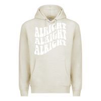 Oatmeal Heather alright alright alright Premium Hoodie - ArtMosaic