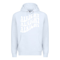 White alright alright alright Premium Hoodie - ArtMosaic