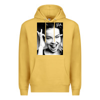 Antique Gold my name is bjork [tw] Premium Hoodie - ArtMosaic
