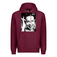 Burgundy my name is bjork [tw] Premium Hoodie - ArtMosaic