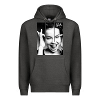 Charcoal Heather my name is bjork [tw] Premium Hoodie - ArtMosaic