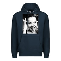 Navy my name is bjork [tw] Premium Hoodie - ArtMosaic