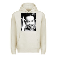 Oatmeal Heather my name is bjork [tw] Premium Hoodie - ArtMosaic