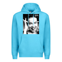 Ocean Blue my name is bjork [tw] Premium Hoodie - ArtMosaic