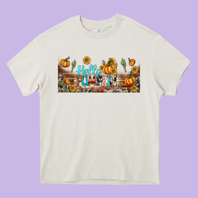 Hello Pumpkin Libbey Glass Heavy Core Tee Designed By Bundleandbundleshop