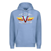 Colony Blue Victory Motorcycles Premium Hoodie - ArtMosaic
