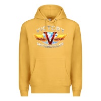 Mustard Victory Motorcycles Premium Hoodie - ArtMosaic