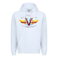 White Victory Motorcycles Premium Hoodie - ArtMosaic