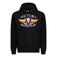 Black Victory Motorcycles Premium Hoodie - ArtMosaic