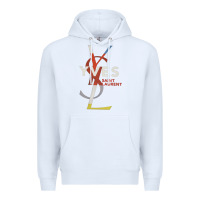 White yvessaintlaurent Premium Hoodie - ArtMosaic