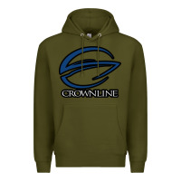 Army Green Crownline Boats Premium Hoodie - ArtMosaic